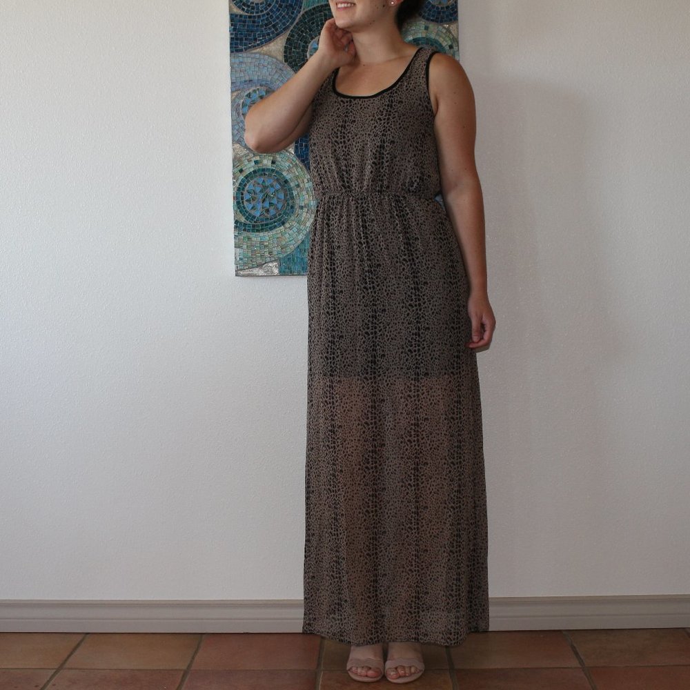 animal print maxi dress